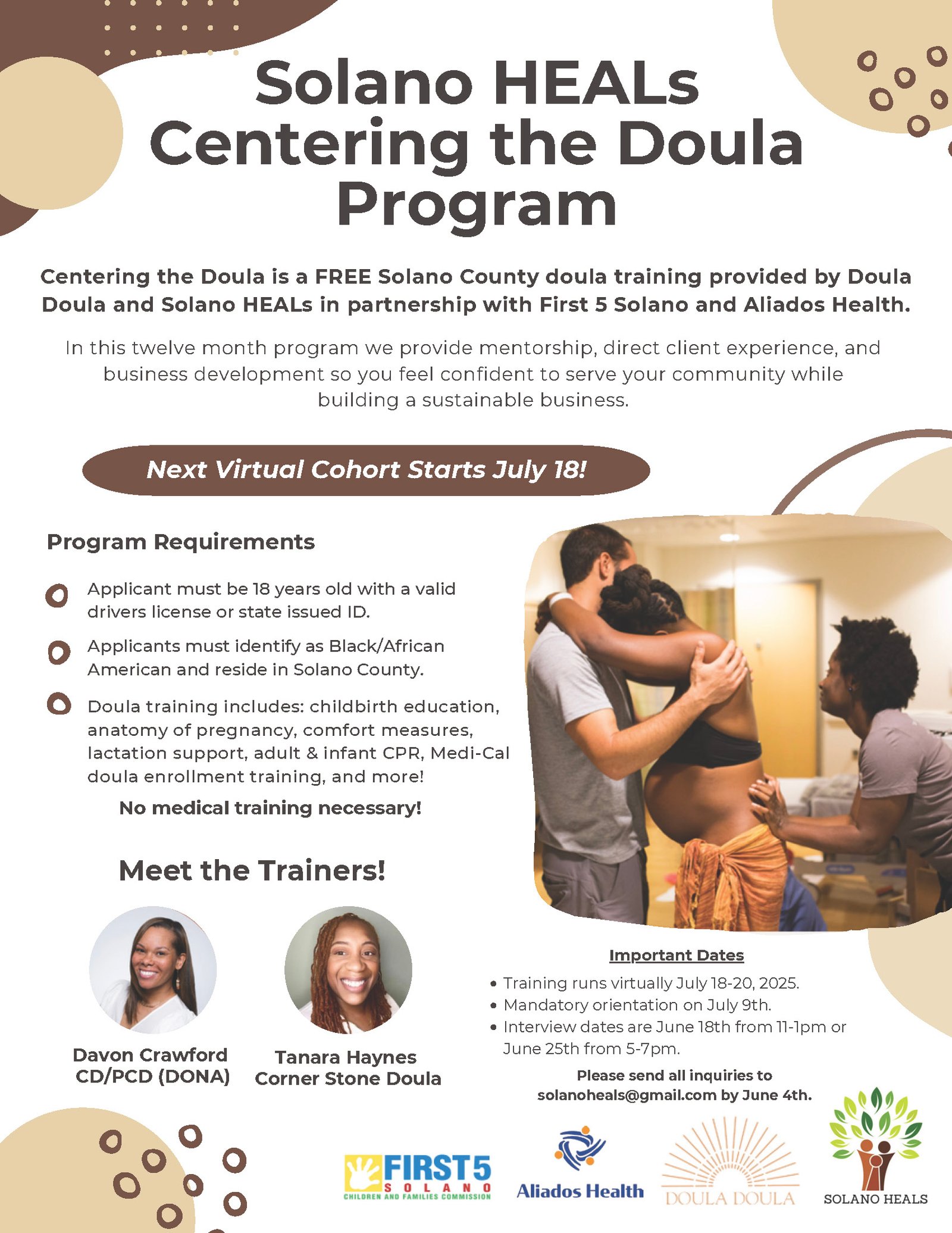 Solano HEALs Virtual Doula Training (Cohort 3)
